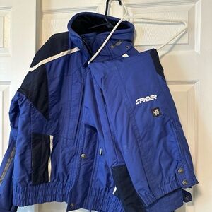 Spyder Brand Ski Snow Jacket Pants suspenders mens M